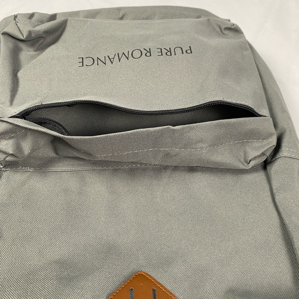 Pure Romance Gray Canvas Backpack for Men and Women - Picture 6 of 8